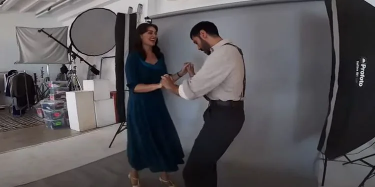 Tanzperformance von Esra Bilgiç und Uğur Güneş am Set von Kanunsuz Topraklar!